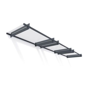 ENTRÉTAK CANOPIA NANCY 0,9X4,5M GRÅ KLAR PLATE