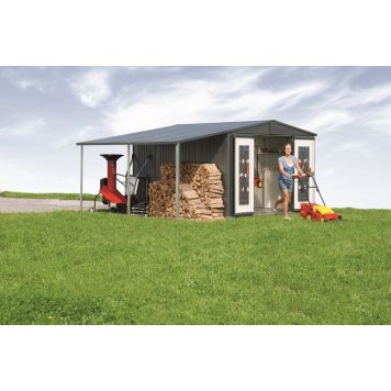 SIDETAK BIOHORT EUROPA 6/7 METALLIC MØRK GRÅ 150X300CM