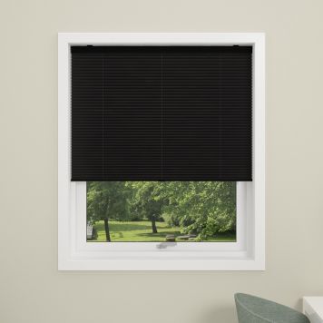 PLISSÉ DEBEL TOUCH TRÅDLØS 90X210CM SVART