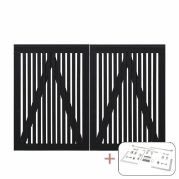 DOBBELPORT PLUS SENDAI 200X140CM SVART