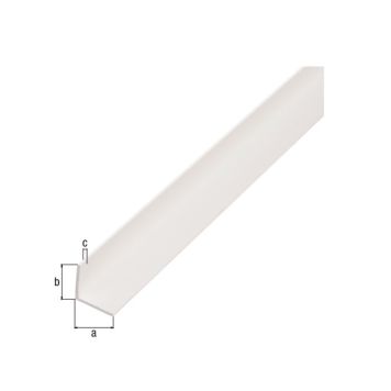 VINKELPROFIL GAH ALBERTS PVC 2000X25X25MM HVIT