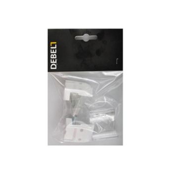 TILBEHØRSSETT DEBEL PLISSÉ TOUCH SPLIT HVIT