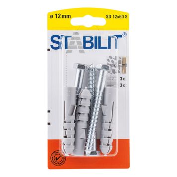 EKSPANDERPLUGG STABILIT 12X60MM 3STK                     