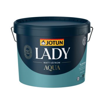 VEGGMALING JOTUN LADY AQUA MATT HVIT BASE 9 L