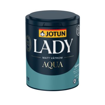 VEGGMALING JOTUN LADY AQUA MATT HVIT BASE 0,68 L