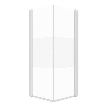 DUSJHJØRNE CAMARGUE VAL RETT KROM/DELVIS FROSTET GLASS