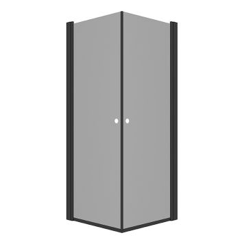 DUSJHJØRNE CAMARGUE VAL RETT SVART/RØYKFARGET GLASS