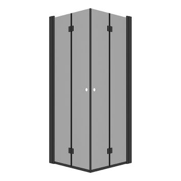 DUSJHJØRNE CAMARGUE VAL FOLDBAR SVART/RØYKFARGET GLASS