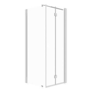 DUSJHJØRNE CAMARGUE VAL FAST DUSJVEGG OG FOLDBAR DØR KROM/KLARGLASS