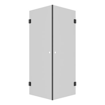 DUSJHJØRNE CAMARGUE ERA MØRK KROM/KLARGLASS