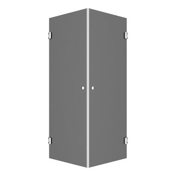 DUSJHJØRNE CAMARGUE ERA KROM/RØYKFARGET GLASS