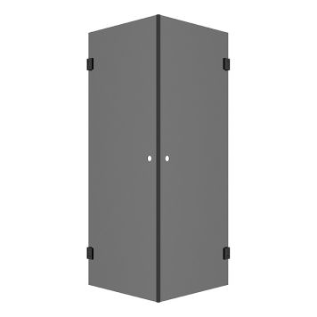 DUSJHJØRNE CAMARGUE ERA SVART/RØYKFARGET GLASS