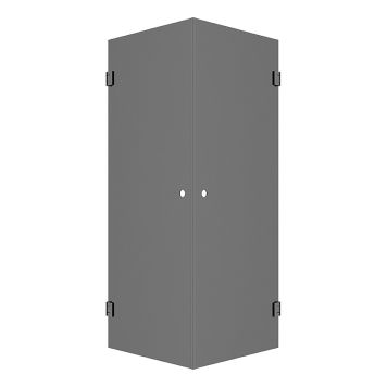 DUSJHJØRNE CAMARGUE ERA MØRK KROM/RØYKFARGET GLASS