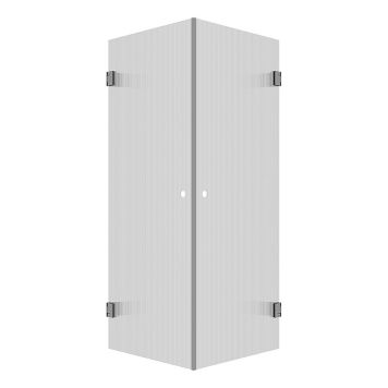 DUSJHJØRNE CAMARGUE ERA KROM/LINJEGLASS