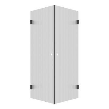 DUSJHJØRNE CAMARGUE ERA MØRK KROM/LINJEGLASS