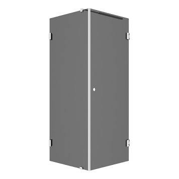 DUSJHJØRNE CAMARGUE ERA VEGG/DØR KROM/RØYKFARGET GLASS