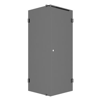 DUSJHJØRNE CAMARGUE ERA VEGG/DØR MØRK KROM/RØYKFARGET GLASS