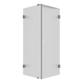 DUSJHJØRNE CAMARGUE ERA VEGG/DØR KROM/LINJEGLASS