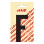 BOKSTAV PICKUP NOBEL F SVART 90 MM SELVKLEBENDE