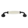 SKUFFEHÅNDTAK BESLAGSBODEN BB6291 128MM SVART/HVIT