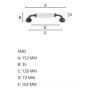 SKUFFEHÅNDTAK BESLAGSBODEN BB6291 128MM SVART/HVIT