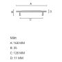 SKUFFEHÅNDTAK BESLAGSBODEN BK6361 128MM POLERT KROM