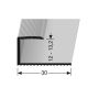 U-PROFIL LOGOCLIC 90X3X1,35CM ALU SØLV