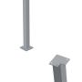 HJØRNESTOLPE PLUS MED FOT FOR REKKVERK 4,5X4,5X103,3CM STÅL