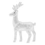 JULEDEKORASJON HJORT GLITTER 19x13CM HVIT       