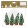 JULEDEKORASJON JULETRE 14,5CM GRØNN 4STK