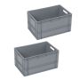 PLASTBOKS GAMMA WOPLA GRÅ 60L LUKKET