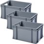 PLASTBOKS GRÅ 18L LUKKET