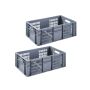 PLASTBOKS GRÅ 35L ÅPEN
