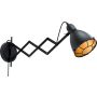 VEGGLAMPE EGLO TREBURLEY SORT/GULL E27 28 W 20 CM