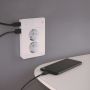 VEGGUTTAK SCHNEIDER ELECTRIC EXXACT USB A+C 2-VEIS HVIT