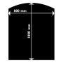 STÅLOVNPLATE ADURO BUET 1000X800MM SVART