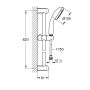 DUSJSETT GROHE VITALIO GO 100 KROM/HVIT