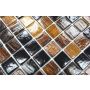 MOSAIKK GOLDSTAR GLASS BRUN 2X2CM 4MM