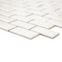 MOSAIKK BRICK BOND DIAMOND HVIT BLANK 4.8X2.3CM 5MM