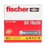 NYLONSPLUGG FISCHER SX 10X50MM 50-PAKK