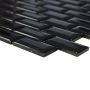 MOSAIKK BRICK BOND DIAMOND SVART BLANK 4.8X2.3CM