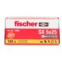 NYLONPLUGG FISCHER SX 5X25MM 100-PAKK