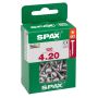 UNIVERSALSKRUE SPAX T-STAR PLUS WIROX 4CUT 4X20MM 100STK