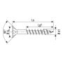 UNIVERSALSKRUE SPAX RUSTFRI A2 4,5X50MM 75 STK