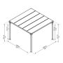 PAVILJONG CANOPIA MILANO 3000 3X3M GRÅ