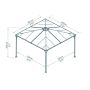 PAVILJONG CANOPIA PALERMO 3600 360X360CM GRÅ