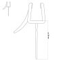 DUSJLIST 100X2,0 CM TIL 6 MM DUSJDØR 1-PK