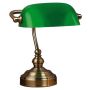 BORDLAMPE MARKSLÖJD BANKERS OKSID/GRØNN 25CM