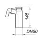 INNTAKSRØR DALLMER 010/1 145 MM 1 1/4"