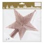 JULETREPYNT TOPPSTJERNE 18X19CM ROSA